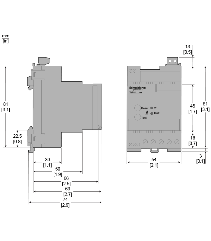 Relais de protection différentielle 30 mA-30 A RH99M – Image 2