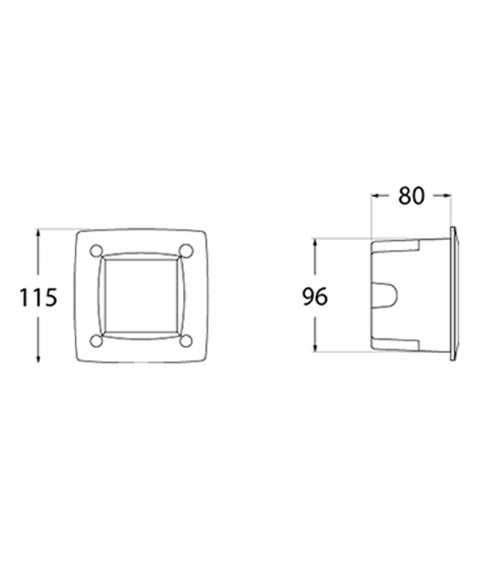 Spot ENC Carré IP66+LAMPE – Image 4