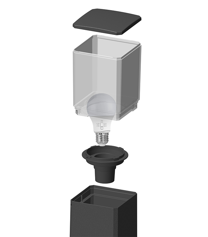Poteau Eclairage 0.5m E27 VIRGILIO – Image 2