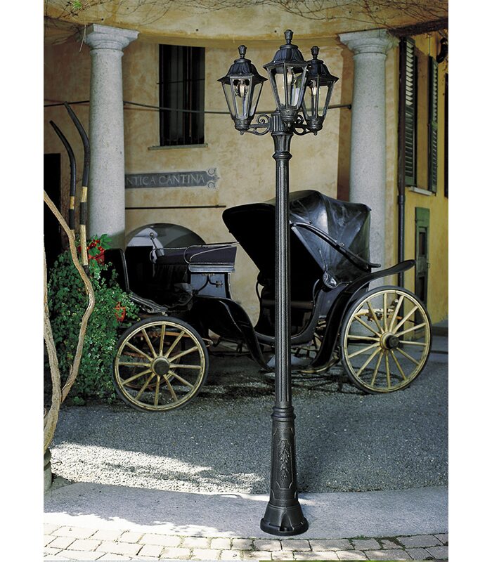 Poteau Eclairage 2.5m 3L RICU BISSO/RUT