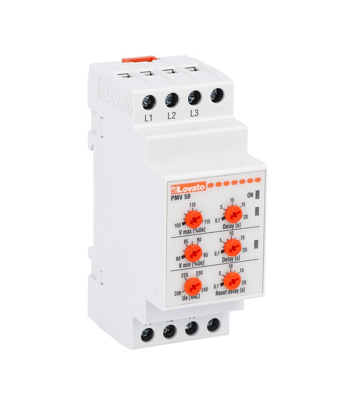 Relais de surveillance de tension Triphasé sans neutre